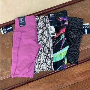 New! DSG Women's Leggings/Shorts Set Lot of Four - size XS
